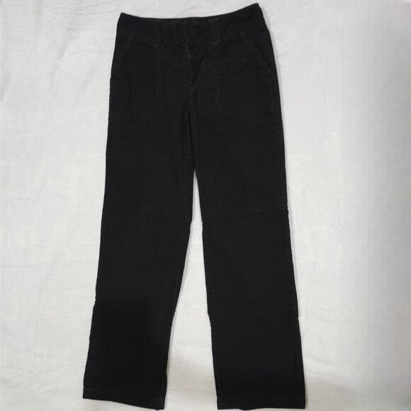 Dockers ✦ Black Corduroy Pants ✦ 100% Cotton Straight‑Leg Trousers Sz 6 Classic - Picture 2 of 9